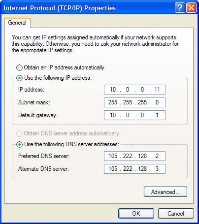 IP settings