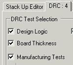 PCB stackup design rule checks