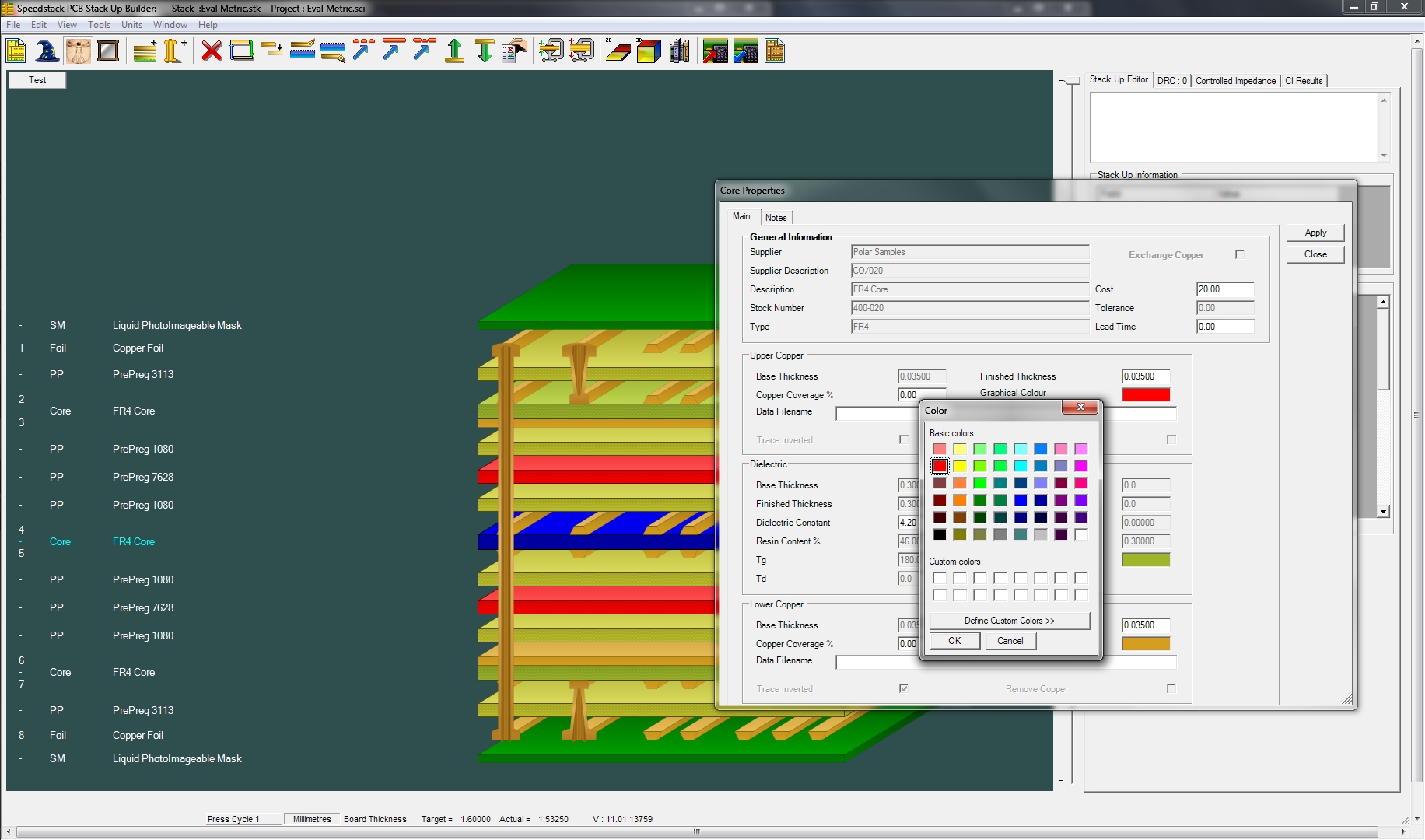 Speedflex HDI PCB stackup design and documentation