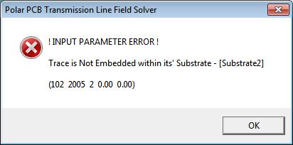 Input parameter error