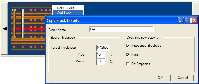 Adding stack details