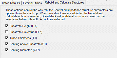 Rebuild and calculate options